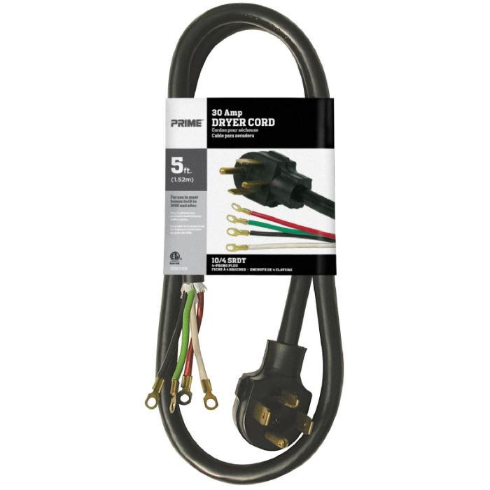 10/4 30 Amp 4-Wire Dryer Cord 10/4 30 Amp 4-Wire Dryer Cord